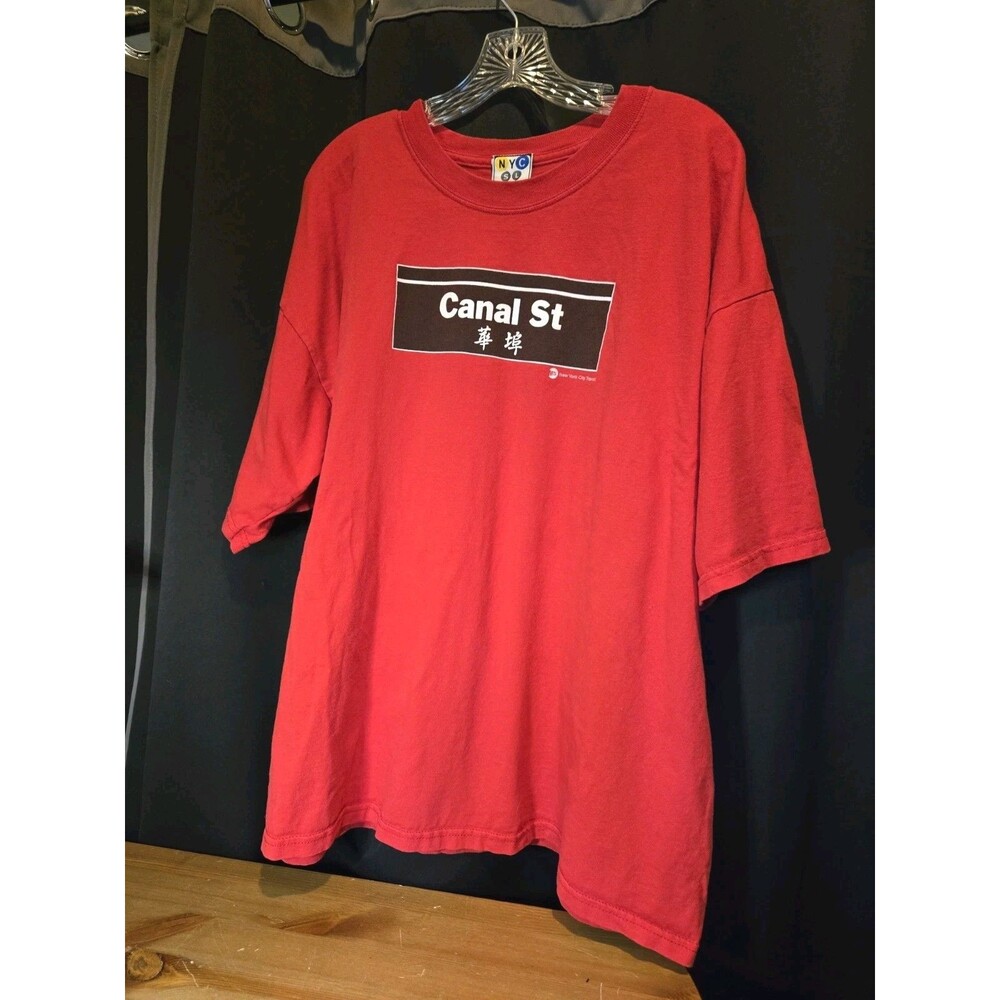 Vtg Canal St Station Chinatown Subway T-Shirt MTA New York City Transit XXL Rare